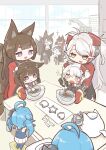  +_+ 6+girls :d :o absurdres ahoge akagi-chan_(azur_lane) akagi_(azur_lane) amagi-chan_(azur_lane) amagi_(azur_lane) animal_ear_fluff animal_ears antenna_hair azur_lane bangs bare_shoulders bell black_gloves black_kimono black_thighhighs blue_hair blue_thighhighs blunt_bangs blush blush_stickers bowl breasts brown_hair brown_tail chocolate chocolate_making cleavage closed_eyes closed_mouth commentary_request cross day dress fang fingerless_gloves fox_ears fox_girl fox_tail gloves hair_bell hair_between_eyes hair_ornament helena_(azur_lane) highres himajin_(fd_jin) holding holding_bowl indoors iron_cross japanese_clothes kimono large_breasts lena_(azur_lane) little_prinz_eugen_(azur_lane) long_hair long_sleeves manjuu_(azur_lane) meowfficer_(azur_lane) mittens mixing_bowl multicolored_hair multiple_girls multiple_tails off_shoulder open_mouth orange_eyes petting prinz_eugen_(azur_lane) purple_eyes purple_kimono red_hair red_skirt rudder_footwear shadow short_hair sidelocks skirt smile sparkle spatula standing stirring streaked_hair swept_bangs table tail thick_eyebrows thighhighs twintails two-tone_hair two_side_up white_hair white_kimono white_skirt wide_sleeves 