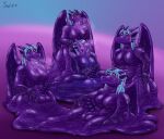  absurd_res clone clonecest cloning cybernetics cyborg dragon drone female gas_mask gas_mask_face goo_creature goo_dragon goo_dripping gooborg goop goopy gynomorph gyu.sa-ai&#039;le_drone hi_res intersex latex liquid_latex living_latex machine mask melting purple_body purple_dragon queen_vinyl_da.i&#039;gyu-kazotetsu rubber sibling swizy tube_feeding tube_in_mouth tubes twins 