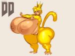  anthro areola big_breasts blonde_hair blush breasts crown dangodanger female genitals hair haplorhine headgear huge_breasts huge_hips huge_thighs hyper hyper_breasts mammal monkey multicolored_body nipples nude open_mouth primate pussy slightly_chubby solo tan_areola tan_nipples thick_thighs two_tone_body wide_hips 