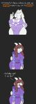  2023 5_fingers absurd_res alternate_species anthro bovid breasts brown_hair caprine clothed clothing dialogue digital_media_(artwork) duo english_text feet female fingers frisk_(undertale) fur goat hair hi_res long_ears mammal open_mouth robertge text tongue toriel undertale undertale_(series) white_body white_fur 