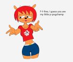  anthro apopfonz big_breasts black_eyes blue_bottomwear blue_clothing blue_shorts bottomwear bovid breasts caprine clothed clothing dialogue eyelashes female fur hair hi_res horn lammy_lamb lipstick makeup mammal meme navel parappa_the_rapper pink_lipstick red_clothing red_hair red_shirt red_topwear sheep shirt short_hair shorts solo sony_corporation sony_interactive_entertainment talking_to_viewer tan_body tan_fur thick_thighs topwear um_jammer_lammy wide_hips 