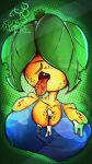  big_breasts bodily_fluids breasts clothed clothing elemental_creature elemental_humanoid female flora_fauna food fruit hi_res humanoid not_furry open_mouth orange_(fruit) plant plant_humanoid rbds_mixture smile solo 