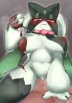  absurd_res anthro areola big_breasts blush breasts candy chocolate dessert female food generation_9_pokemon gontyan1015 green_body hi_res holding_object holidays looking_at_viewer meowscarada nintendo pokemon pokemon_(species) purple_eyes solo thick_thighs valentine&#039;s_day 