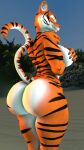  3d_(artwork) anthro beach big_butt breasts bubble_butt butt digital_media_(artwork) felid female hand_on_breast hi_res huge_butt kyleroo looking_at_viewer looking_back mammal nude outside pantherine petruz_(copyright) plant presenting presenting_hindquarters raised_tail sand seaside side_boob smile solo source_filmmaker tail tiger tiger_(petruz) tree 