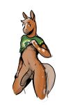  animal_genitalia animal_penis anthro bottomless bottomless_male clothed clothing equid equine equine_genitalia equine_penis genitals green_bay_packers hi_res horse jersey male mammal nfl penis solo sport weegboi 