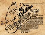  advertisement domestic_cat felid feline felis female guitar harp jojispoon88 mammal musical_instrument nipple_piercing nipples nude piercing plucked_string_instrument smile string_instrument vintage 