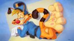  anthro bonkers_(series) bonkers_d._bobcat bottomless clothed clothing disney felid feline gloves handwear hat headgear headwear hi_res looking_at_viewer looking_back looking_back_at_viewer male mammal police_uniform raised_tail red_nose solo tail teaselbone uniform 