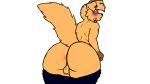 anthro balls bird_dog blush bottomwear bottomwear_down butt butt_focus canid canine canis cheek_tuft clothed clothing diggy_(diggydog) diggydog domestic_dog facial_tuft floppy_ears fluffy fluffy_tail fur fur_markings genitals golden_retriever hi_res hunting_dog looking_at_viewer looking_back male mammal markings pants pants_down partially_clothed retriever solo tail tuft 