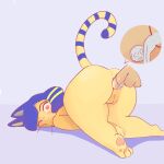  &lt;3 &lt;3_eyes absurd_res anal anal_penetration animal_crossing ankha_(animal_crossing) anthro anthro_penetrated big_butt blush butt dimblyarts extreme_size_difference felid feline female genitals hi_res human human_on_anthro human_penetrating human_penetrating_anthro intersex intersex/female interspecies larger_female male male/female mammal micro micro_abuse nintendo penetration penile penile_penetration sex size_difference smaller_male tail thick_thighs 