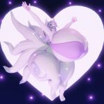  &lt;3 1:1 9_tails anthro big_breasts big_butt bikini blender_(software) breasts butt canid canine clothing darkdraketom female fox fur fur_markings hair hi_res huge_breasts jumping lokutofox looking_at_viewer mammal markings multi_tail pawpads purple_eyes purple_hair simple_background smile smiling_at_viewer solo swimwear tail thick_thighs white_body 