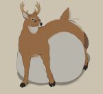  antlers artist_name balls belly big_balls big_belly blue_eyes brown_balls brown_body brown_fur closed_smile dark_eyes deer eyewear feral full-length_portrait fur genitals glasses grey_body grey_fur horn huge_balls huge_belly hyper hyper_belly looking_at_viewer male mammal mouth_closed portrait roobin round_glasses simple_background solo tan_antlers three-quarter_portrait wearing_glasses 