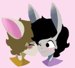  absurd_res anthro blush domestic_cat felid feline felis hi_res holidays jay_(jayjb) jayjayjb kissing lagomorph leporid male male/male mammal oliver_(jayjb) rabbit ragdoll_cat valentine&#039;s_day 