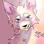  &lt;3 anthro black_nose bust_portrait canid canine chest_tuft colored countershading diamond_(marking) digital_drawing_(artwork) digital_media_(artwork) dragonfru17 fox fur glistening glistening_eyes inner_ear_fluff male mammal markings neck_tuft orange_body orange_fur pink_body pink_fur portrait sexy_eyes shaded smile solo spots spotted_body spotted_fur spotted_markings tuft 