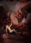  ass blood death demon devil horns male spear tail weapon wings 