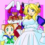  alia_(rockman) cosplay di_gi_charat hyoumaru layer lowres multiple_girls oekaki palette_(rockman_x) rockman rockman_x 