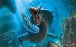  capcom dragon highres horns lagiacrus leviathan leviathan_(monster_hunter) monster_hunter monster_hunter_tri sea_dragon tail underwater wyvern 