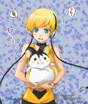  blonde_hair blue_eyes emolga fat gen_5_pokemon gym_leader headphones kamitsure_(pokemon) mumumu_(yamu_yamu) pantyhose pokemon pokemon_(creature) pokemon_(game) pokemon_bw 