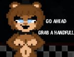  animatronic anthro bear big_breasts breast_grab breasts digital_media_(artwork) female female/female five_nights_at_freddy&#039;s freddy_(fnaf) fredina&#039;s_nightclub fredina_(cally3d) hand_on_breast machine mammal nude pixel_(artwork) rb_vin robot scottgames solo 