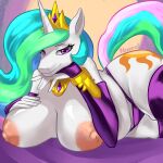  absurd_res anthro belly big_breasts big_butt breasts butt clothing equid equine female friendship_is_magic fur hasbro hexecat hi_res horn horse hybrid lingerie mammal my_little_pony nipples nude pink_nipples pony princess_celestia_(mlp) purple_eyes smile solo white_body white_fur winged_unicorn wings 
