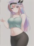  ai-generated camisole leggings multicolored_hair non-web_source original parakadina_chan pink_hair 