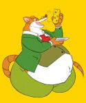  absurd_res anthro belly belly_overhang big_belly cheese clothing dairy_products eating eating_food exposed_belly food fuzzy geronimo_stilton geronimo_stilton_(series) hi_res male mammal mouse murid murine overweight overweight_male riece_ranchoa rodent solo tight_clothing weight_gain 