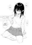  1girl greyscale hard_translated hard_translated_(non-english) highres long_hair monochrome non-web_source portuguese_text tagme third-party_edit 