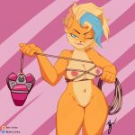  activision anthro bee_kinky crash_bandicoot_(series) female fur genitals nipples nude pirate_tawna pussy rope smile smirk solo 