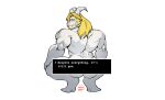  2022 anthro asgore_dreemurr beard big_butt biped blonde_hair boss_monster bovid broad_shoulders broly_culo butt caprine convenient_censorship crouching dialogue_box english_text facial_hair hair horn long_hair looking_back male mammal mayku meme muscular muscular_male nude parody rear_view simple_background smile solo spread_legs spreading text undertale undertale_(series) white_background white_body 