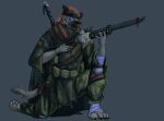  absurd_res gun hi_res holding_object holding_weapon hyena male mammal ranged_weapon rifle soldier spotted_hyena ssseeesss warrior weapon 