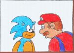  animated anthro bed black_nose blue_body blue_fur brown_hair clothed clothing drawing duo embrace eulipotyphlan facial_hair fur furniture gloves hair handwear hat headgear headwear hedgehog hug human humor interspecies kissing male male/male mammal mario mario_bros mustache nightmare_fuel nintendo overalls pillow pinned sega simple_background sitting sonic_the_hedgehog sonic_the_hedgehog_(series) topless undressing unknown_artist what where_is_your_god_now white_background white_body why wide_eyed 