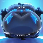  absurd_res anthro clothing coat drone dronesuit female front_view gradient_background hi_res inflation lab_coat largerest male obese overweight overweight_anthro overweight_female overweight_male simple_background topwear 