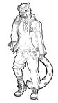  absurd_res bulge clothing footwear fur hi_res hyena male male/male mammal school_uniform sex smile socks solo student underwear uniform wanroywolf 