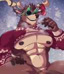  2022 abs anthro antlers barazoku big_pecs candy candy_cane capreoline christmas christmas_clothing christmas_sweater christmas_topwear clothed clothing crotch_tuft deer dessert dolph_(fortnite) epic_games fairy_lights food fortnite genitals hi_res holding_candy_cane holidays horn juggermelon legwear male mammal muscular muscular_male nipples open_mouth open_smile pecs penis raised_clothing raised_sweater raised_topwear reindeer smile snow snowing solo spread_legs spreading stockings sweater topwear tuft vein veiny_penis 