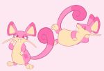  female feral fur generation_1_pokemon labbit1337 lying nintendo pink_body pink_fur pokemon pokemon_(species) rattata solo team_rocket yellow_body yellow_fur 