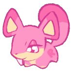  eyelashes female feral fur generation_1_pokemon labbit1337 low_res nintendo pink_body pink_fur pokemon pokemon_(species) rattata solo team_rocket yellow_body yellow_fur 