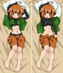  dakimakura hun lowres lying natane_(pokemon) no_bra no_panties pokemon skin_tight undressing 