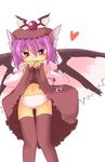  :p absurdres animal_ears bad_id bad_pixiv_id brown_legwear dress dress_lift fingernails hamahara_yoshio hat heart highres long_fingernails mystia_lorelei navel panties pink_hair purple_eyes solo thighhighs tongue tongue_out touhou underwear white_panties wings 