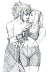  1boy 1girl couple haruno_sakura lowres monochrome naruto shizuki_shinra sidukisinra sketch uchiha_sasuke 