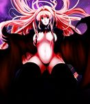  aqua_eyes black_legwear breasts brooch cape censored convenient_censoring curvy dearmybrothers hair_intakes hair_over_breasts highres jewelry large_breasts long_hair macross macross_frontier night night_sky pink_hair plump sheryl_nome sky solo thighhighs very_long_hair 