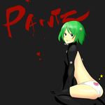  flower gantz gantz_suit hair_flower hair_ornament macross macross_frontier panties parody ranka_lee shidayo smile solo underwear 