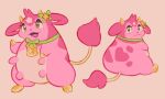  4_nipples female fur generation_2_pokemon labbit1337 miltank multi_nipple nintendo nipples pink_body pink_fur pokemon pokemon_(species) semi-anthro solo 