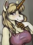  adora_(marsminer) anthro bedroom_eyes equid equine female hi_res horn lipstick makeup mammal marsminer narrowed_eyes seductive solo unicorn winged_unicorn wings 