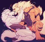  anal anal_penetration animal_genitalia animal_penis arcanine balls byte_the_wolf canid canine canine_genitalia canine_penis canis duo generation_1_pokemon genitals hi_res kidde_jukes kissing male male/male mammal muscular muscular_male nintendo penetration penis pokemon pokemon_(species) simple_background vein veiny_penis wolf 