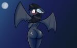  absurd_res anthro bat bat_wings big_butt birbpan black_hair blue_background butt embarrassed eyelashes female hair hi_res looking_at_viewer looking_back looking_back_at_viewer mammal membrane_(anatomy) membranous_wings moon nude rear_view red_eyes simple_background solo thick_thighs wide_eyed wide_hips wings 
