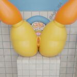  absurd_res adri164 anus belly big_butt bodily_fluids butt clothing cum cum_in_pussy cum_inside cum_on_belly cum_on_body female five_nights_at_freddy&#039;s five_nights_at_freddy&#039;s_2 genital_fluids glory_hole hi_res legs_up navel orange_anus orange_genitals scottgames text text_on_clothing toy_chica_(fnaf) womb_tattoo yellow_body 