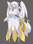 2023 4_fingers areola areola_slip big_breasts blue_eyes breasts collar eye_through_hair featureless_feet female fingers fluffy fluffy_tail fusion gardevoir generation_3_pokemon generation_5_pokemon gold_(metal) gold_jewelry grey_background hair hi_res humanoid jewelry legendary_pokemon nintendo not_furry pokemon pokemon_(species) pokemon_fusion reshiram simple_background solo tail thick_thighs translucent translucent_hair tuft white_body white_hair zacianswords 