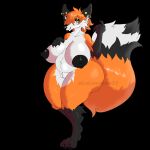  1:1 anthro areola barely_contained big_breasts black_areola black_nipples breasts canid canine canis curvy_figure erect_nipples female fox hi_res huge_breasts hybrid lalonchera22 looking_at_viewer mammal mature_anthro mature_female nipple_outline nipples nude sara_(lalonchera22) slightly_chubby solo wide_hips wolf 