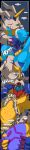  absurd_res animal_skin anthro bandai_namco belly belly_markings black_nose blue_body blue_fur blue_skin bodily_fluids claws derilect_(artist) dialogue digimon digimon_(species) english_text fur gabumon hi_res horn long_image male male/male male_pred male_prey markings neck_bulge oral_vore purple_claws saliva sharp_teeth striped_body striped_fur stripes swallowing tall_image teeth text tongue tongue_out veemon vore yellow_body yellow_skin 