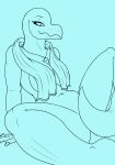  anthro breasts female generation_7_pokemon hi_res lizard looking_down medallion nintendo nude pokeball pokemon pokemon_(species) reptile salazzle scalie simple_background sketch solo spread_legs spreading tail_on_pussy therobd towel 