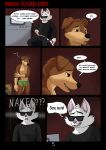  absurd_res angus_scattergood anthro bodi_(rock_dog) bulge canid canine canis cartermutt clothing comic disappointed domestic_cat domestic_dog duo felid feline felis hi_res male male/male mammal rock_dog shocked thinking underwear 